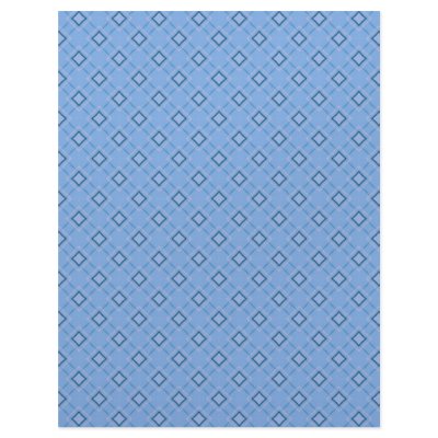 Baby Blue Plaid & Squares Scrapbook Craft Paper Personalized Letterhead by bendoodlyn