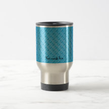 Baby blue polka dot pattern coffee mug