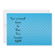 Baby blue polka dot pattern custom invitations