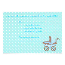 baby blue polka dot pram rsvp REVISED Announcement