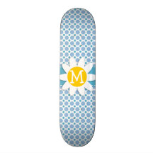 Baby Blue Polka Dots; Daisy Skate Board Decks