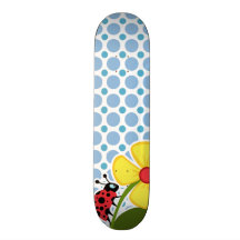 Baby Blue Polka Dots; Ladybug Skateboards