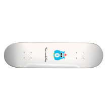 Baby blue santa owl skate boards