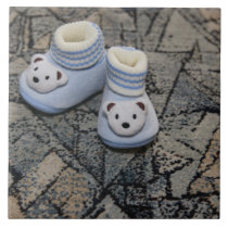 Baby blue shoes tiles