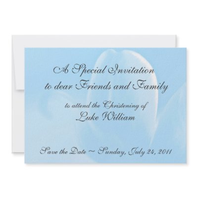 Baby Blue Tulip, Christening Invitation Template by JayneLogan