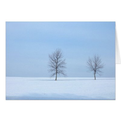 Baby Blue Winter Greeting Cards by nmpics