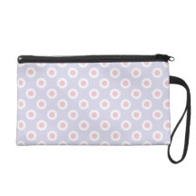 Baby Blue with Dots Wristlet Clutches