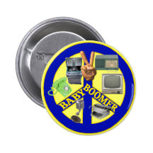 Baby Boomer Peace Symbol Buttons