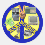Baby Boomer Peace Symbol Sticker
