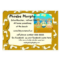Baby Boomer Retirement Card - beach scene Business Card Template