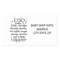 BABY BOUTIQUE BUSINESS CARD business cards