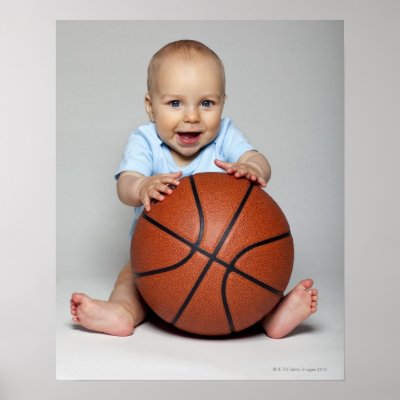 Baby Holding Basketball