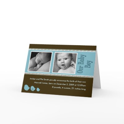 Baby Boy Announcement Card by eventfulcards