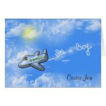 Baby Boy Announcement Greeting Card