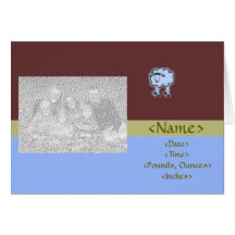 Baby Boy Announcement Greeting Cards