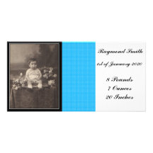 Baby Boy Announcement Photo Card