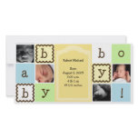 Baby Boy Announcement Photo Cards
