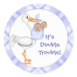 Baby Boy Announcement Stickers