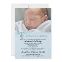 Baby Boy Baptism or Christening Invitation
