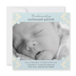 Baby Boy Birth Announcement - Floral Corners invitations