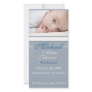 Baby Boy Birth Announcement Photo Card Template