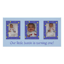 Baby Boy Birthday Photocard Customized Photo Card