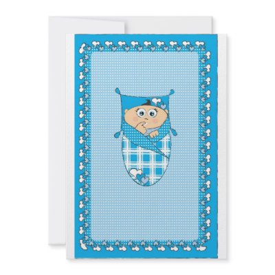 baby boy blue custom announcements by FourSisters