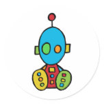 Baby Boy Bot Round Sticker