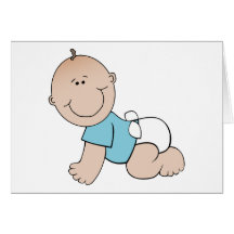 Baby boy cartoon card