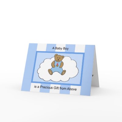 Baby Boy Congratulations Card -- Precious Gift by KathyHenis