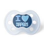 baby boy i love heart diapers pacifiers