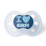 baby boy i love heart grandpa pacifiers