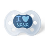 baby boy i love heart nana pacifiers