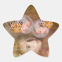 Baby boy or girl twins stickers
