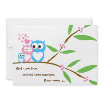 Baby Boy Owl Baby Shower Invitation