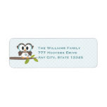 Baby Boy Owl Return Address Labels