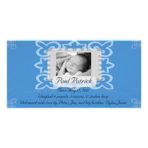 Baby Boy Photo Card Announcement