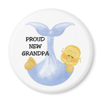 Baby Boy Proud Grandpa Fridge Magnets