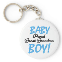Baby Boy Proud Great Grandma Key Chains