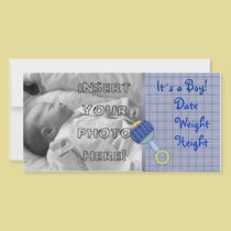 Baby Boy Rattle photo cards