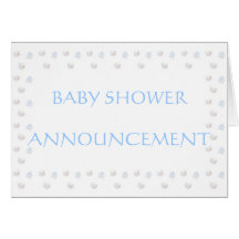 BABY BOY SHOWER ANNOUNCEMENT GREETING CARD