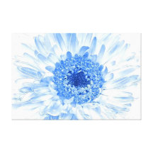 Baby Boy Shower Blue Flower Stretched Canvas Prints