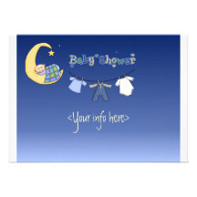 Baby boy shower invitation