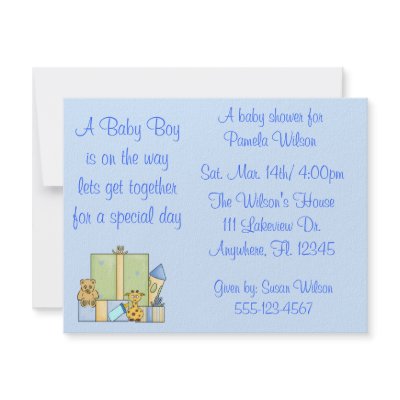 Baby Boy Shower Invites by craftycorner