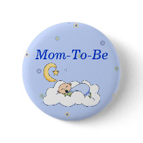 Baby Boy Shower Mommy Pin Button