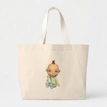 Baby Boy Toon Diaper Tote Bag