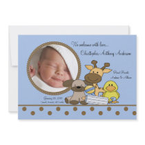 Baby Boy Toys PHOTO Birth Announcement