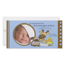 Baby Boy Toys PHOTO Birth Announcement Photo Greeting Card