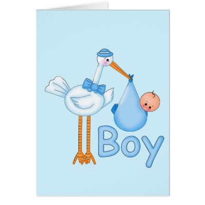 Baby Boy with Stork by babyworld