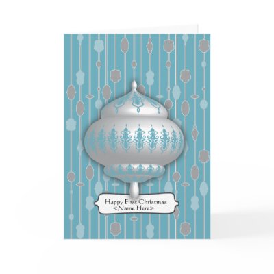 Baby Boy's First Christmas Greeting Card by PleaseLouise